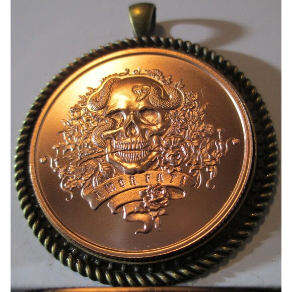 Love of Fate- Amor Fati-Fine Copper Ultra High Relief Round/Pendant - Picture 1 of 7